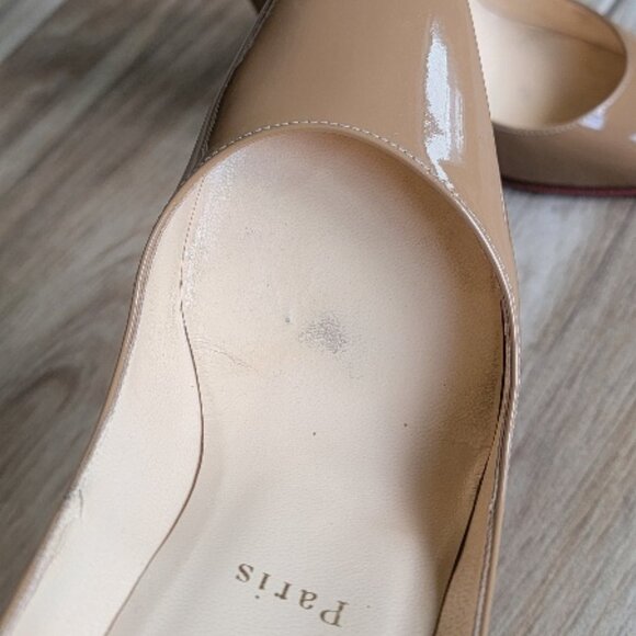 Christian Louboutin Nude Square Toe Patent leather Pumps Eur. 36 - Picture 9 of 16